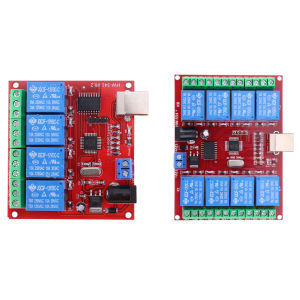 โมดูลควบคุม USB คอมพิวเตอร์แบบไม่มีสวิตช์รีเลย์ DC 12V โมดูลรีเลย์สวิตช์ควบคุม USB 4/8ช่องสัญญาณสำหรับระบบอัตโนมัติ