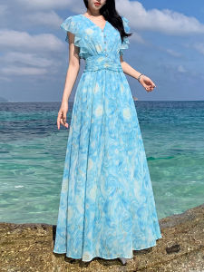 DAIXIANGFEIZI | Đầm Chiffon Dây Đeo Eo Thanh Lịch Phù Hợp