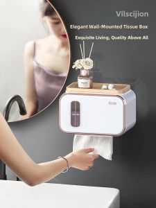 Vilscijon | Luxury Wall-mounted Waterproof Drilling-free Tissue Box
