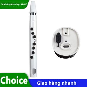 Mooer | Mooer Wi100 Mini Saxophone Điện Tử 30 Âm Thanh Tổng Hợp 7 Phím Thông Minh Màu Trắng Synths Ống Thổi Điện Cho Nhạc Sĩ