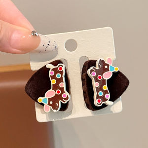 2025 New Cat Ear Small Claw Clip Girls Baby Hair Accessories Brown Versatile Top Clip Little Girl Hair Clips Baby Headwear