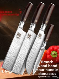 TINGLING | High-Hardness Damascus Steel Fruit Knife with Rosewood Handle