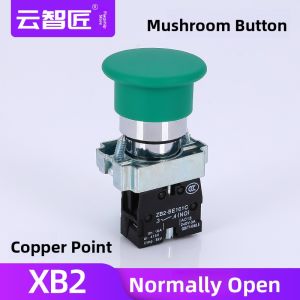 Small Resettable Button Switch with Mushroom Head Emergency Stop 22mm Key Start Point Power Switch for Electronic Devices