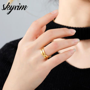 Skyrim แฟชั่นใบมีดแหวนสำหรับผู้ชายผู้หญิงสแตนเลสพังก์ฮิปฮอปแหวนนิ้วเย็นคู่เครื่องประดับพรรควันเกิด