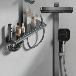 JOMOW | Intelligent Constant Temperature Piano Design Pressurized Copper Shower Set