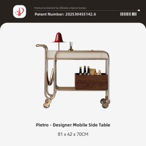 Tide leader | French Movable Antique Creative Storage Shelf