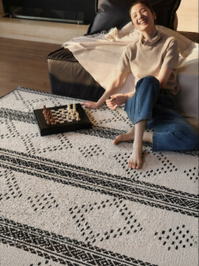 SAIBOSI | Premium Quality American Retro Style Natural Wool Rug No Glue