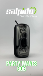 Salpido Party Waves 609 Portable Bluetooth Speaker - Type-C Rechargeable TF Card/USB Play RGB LED Lights Outdoor Party Speaker