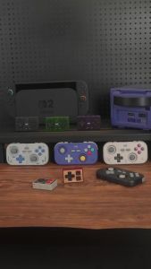 IINE Retro Pocket Game Controller Compact Portable with Hall Joysticks 1000Hz Recessed Joystick Customizable Controls M