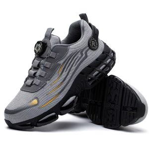 Yuxiang | Rotating Button New Mining Boots Men Anti-Smash Anti-Puncture Work Shoes Fashion Men Sport Shoes Security Protective Boots Men