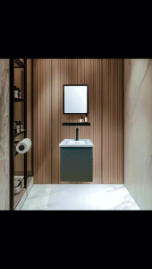 【Ready Stock】【NEW Design】6in1 set Bathroom basin cabinet S/steel 400mm [EGS881-BK] [EGS882-GREY]