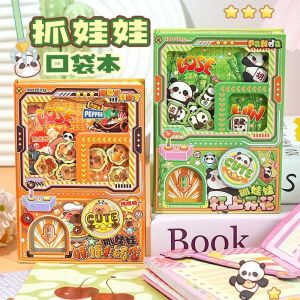 Colorful Mini Portable Notebook Stress Relief Toy for Girls Surprise Egg Machine Handmade Binding Notebook Childrens Stationery