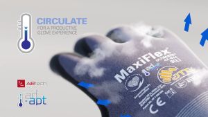 ATG MaxiFlex Cut 34-8743 Safety Gloves Touchscreen Black Grey