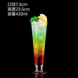 แก้วน้ำส้มสายชูแก้วดื่มแอลกอฮอล์แบบไม่มีปรอทสำหรับบาร์ แก้วน้ำชาเย็นยาว แก้วน้ำมูจิ แก้วน้ำนม แก้วเบียร์ แก้วใส แก้วคอกลาง ขนาดปกติ