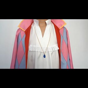 Howl Cosplay Costume Howls Moving Castle Uniform Outfits Coat Pants Shirt Necklace Accessory Suit For Men