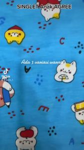 PADIe - 6 PCS Kaos Singlet/KutungAnak Laki/Perempuan Motif KUCING SG-SM059 AGREE KIDS Size S M L XL XXL