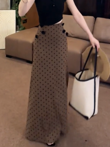 MANMI | Vintage Polka Dots Elegant High-Waist Skirt