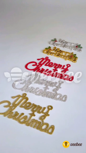 Tulisan Natal Gantung 3pcs 15cm (V66) 19cm (V65) | Dekorasi Pohon Natal | Aksesoris Christmas