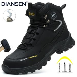 Steel Toe Kevlar-Midsole Anti-puncture Work Boots Hiker Non Slip Indestructible Sneaker Anti-puncture Protection Safety Shoes