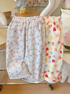 กางเกงยีนส์ลายการ์ตูนสำหรับเด็กผู้หญิง กางเกงขายาวลำลองป้องกันยุง ทรงเข้ารูป สไตล์ใหม่ฤดูใบไม้ผลิและฤดูใบไม้ร่วง