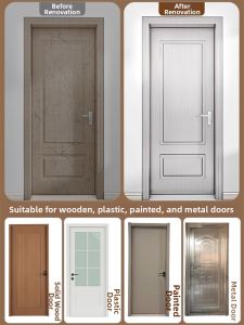 SAIWAKAI | Wood Texture Renewal Door Sticker