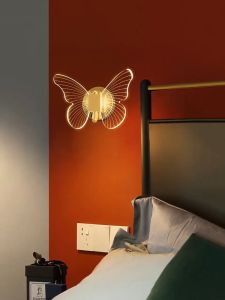 【YHLAMP】6W LED Wall Lamp Indoor Modern LED Butterfly Wall Light Modern Minimalist Decorative Light for Bathroom Living Room Coffee Shop