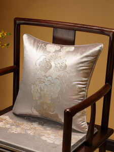 Nệm Ghế Sofa Bằng Gỗ Cam Đỏ Mới Thêu Vải Nhung Mùa Đông Đệm Lưng Mềm Lớn Không Có Lõi Có Thể Tháo Rời