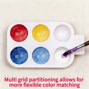 Plastic Art Painting Palette Oval Multi-Well Mixing Tray for Watercolor Acrylic Oil Paints Multiple Models Available