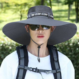 JYHOME | Sun Protection Face Mask Hat with Neck Guard for Men Large Brim