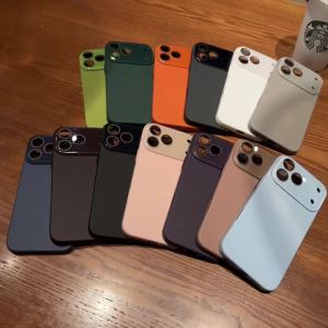 Luxury HD Hard Glass Camera Case For iPhone 17 Air 16 15 14 13 12 11 Pro Max Plus Hard PC Leather Texture Armor Shockproof Funda