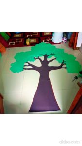 1 Set Pohon dan Daun Saja Bahan Hiasan Dinding Kelas Pojok Baca Paud TK SD SMP