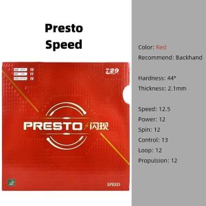 729 Friendship PRESTO MAX Spin / Speed Table Tennis Rubber Professional Pips in Non-Sticky Ping Pong Rubber with Cake Sponge