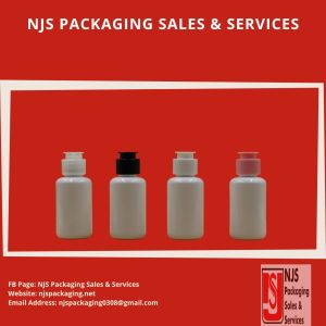 75ml Boston Round White Bottle W/ Flattop Cap 24mm