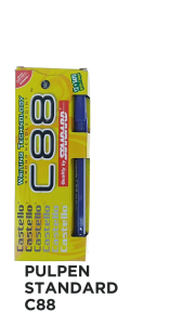Standard Castello C88 Pulpen Semi Gel 0.5 - Biru [1 Gross / 12 Pack / 144 Pcs]