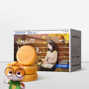 Three Squirrels | Nutritious Traditional Pineapple Meat Floss Cake 800g