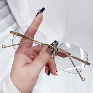 Frameless Anti Blue Light Glasses Lightweight PC Frame for Both Men and Women Suitable for Indoor Use
