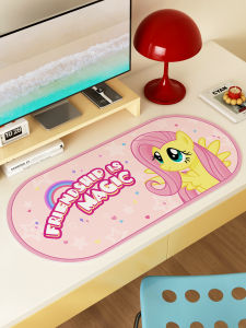 Pink Horse Computer Mouse Pad Learning Desk Mat Primary School Girls Cartoon Cute Office Position Keyboard PVC Tablecloth