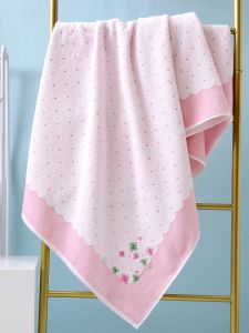 Khăn Tắm Lớn Bằng Cotton Nguyên Chất Dày Dặn Mềm Mại Thấm Hút 450g Khăn Tắm Thêu Cắt Rời Thêu Hoa Dùng Cho Người Lớn
