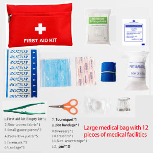 22 piece advanced first aid kit including bandages scissors tweezers - a comprehensive emergency survival kit for families o