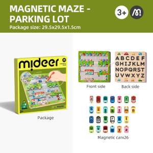 🤩 MONTESSORI TOY 🤩 MIDEER MAGNETIC MAZE - PARKING LOT Educational Game Children Kid Board Game Gift Toys Alphabet Puzzle