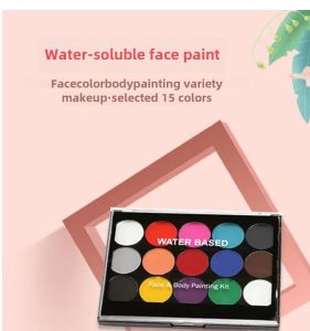 15 Colors Children Non-Toxic Facial Painting Pigment Easy to Clean Quick-Drying Halloween Opera Masquerade Activity Pigment