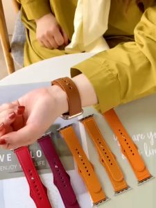 Dây Da Cho Vòng Đeo Đồng Hồ Apple 49Mm 45Mm 44Mm 40Mm 41Mm 42Mm 38Mm Dây Đeo Cổ Tay Vòng Đeo Tay Đồng Hồ Dòng Đồng Hồ Thông Minh Ultra 8 7 3 4 5 6 2 1 SE