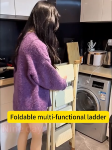 SUM Foldable Flower Rack Ladder Foldable Ladder Shelf Multi Layer Plant Stand Flower Rack Home Storage Display Shelf 2/3/4/5 Step