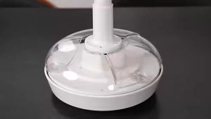 LED 33W Socket Ceiling Fan with Light 42CM Screw Ceiling Fans with Lights with Remote Small Electric Fan Lamp for Small Spaces