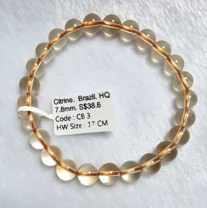 SG Local Eunegems Natural Brazil Citrine Bracelet High Quality Untreated Undyed