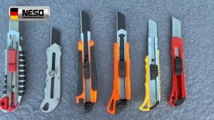 NESO 18MM Cutter Pisau Pemotong Kertas (COD) Knife Utility Auto Lock multifungsi penggaris kater tajam Pisau Cutter D1024