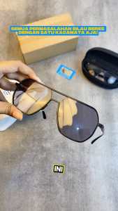 SNEAKERSSHOP17 Kacamata Pria Coolshark Potochromic Frame Stainless Anti Silau Anti Gores Sunglass Hitam Photohcromic