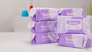 Poomsoft ลาเวนเดอร์ ทิชชู่เปียก 500แผ่น 5แพ็ค Baby wipes Lavender wipes