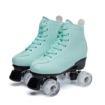 LIWAN | Adult Colored Flashing Dual Row Four Wheel Roller Skates