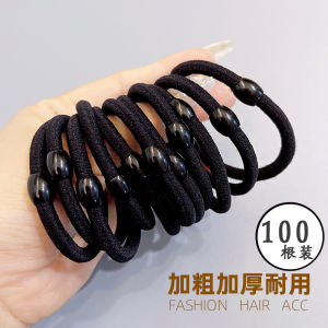 ยางรัดผมทรงกลมสีดำ ยืดหยุ่นสูง เครื่องประดับผมสำหรับผู้หญิง สไตล์เรียบง่าย หรูหรา ลำลอง แฟชั่น ฤดูใบไม้ผลิ 2022